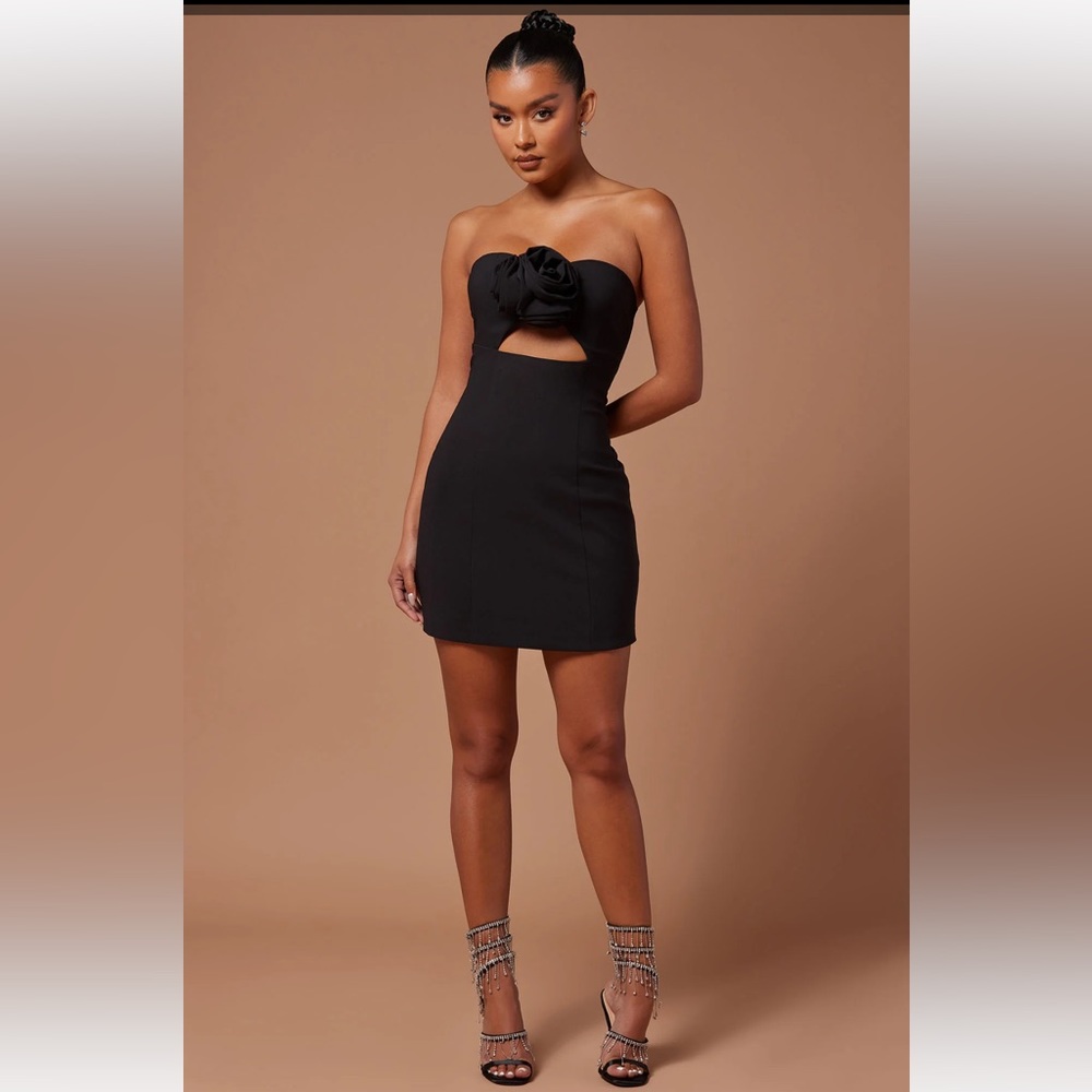 Rose Mini Dress - Black